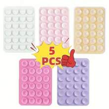6pcs/5pcs/4pcs/3pcs Silicone Grip Phone Suction Cup Holder Set, Compatible With All Phones: Adhesive Phone Grip For Selfie And Video, Suitable For Shower And Wall Mount, Gift For Friends, Halloween Gift - Multicolor - View 75