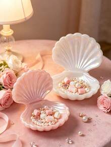 Pearlescent Seashell Wedding Candy Box, IG Aesthetic Multipurpose Pearlescent Storage Case For Wedding Guest Favors, Jewelry Organizer & Cake Decorations - Multicolor - View 5