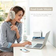 4-Piece Set New Max 1/2 Silicone Protective Case, Apple Over-Ear Bluetooth Headphone Protective Shell, Transparent Earphone Cover, Dustproof Ear Cups, Headband, Headband Cover, Outer Shell Silicone Protection 4-Piece Set - Multicolor - View 9