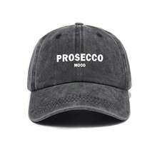 男士棒球帽 日常極簡風 Prosecco 葡萄酒字母印花 復古做舊水洗 軟頂 防曬帽 - A - 查看 3