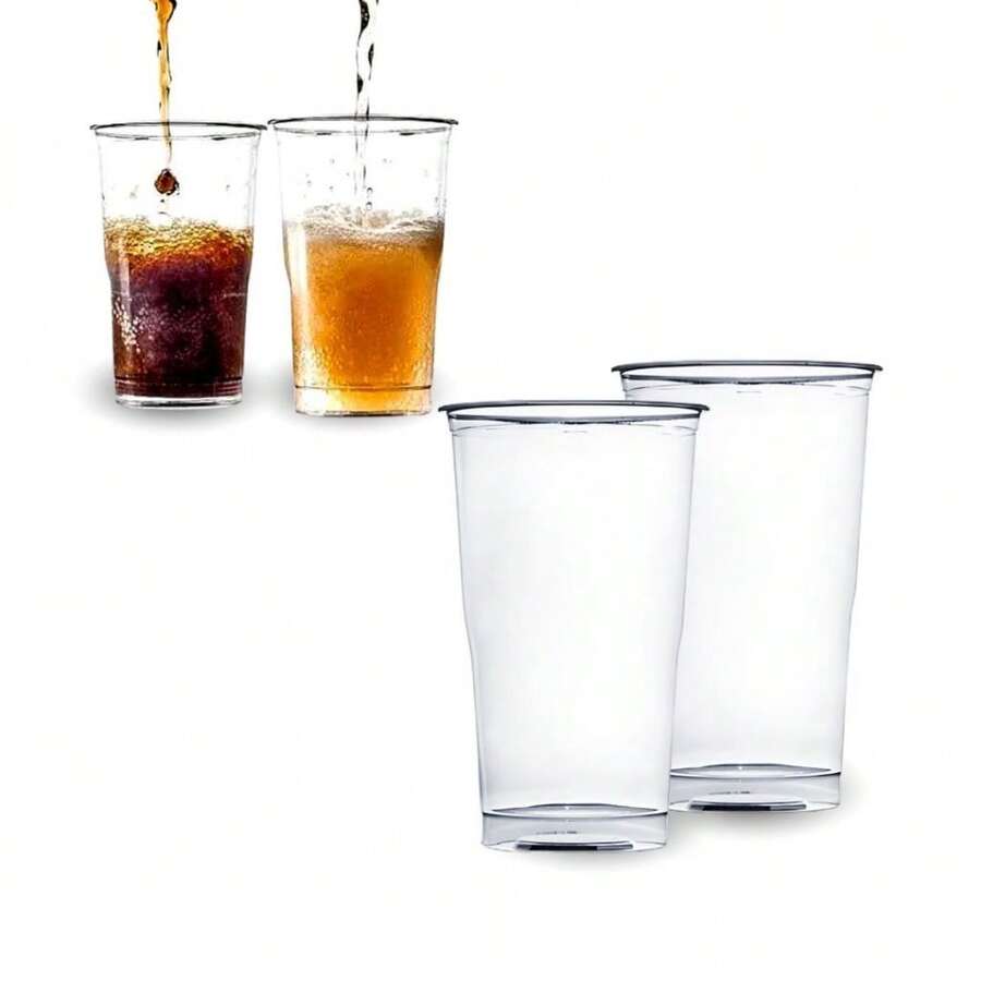 250Un Copo De Plástico 250ml Transparente Descartável - Transparente - Visão 1