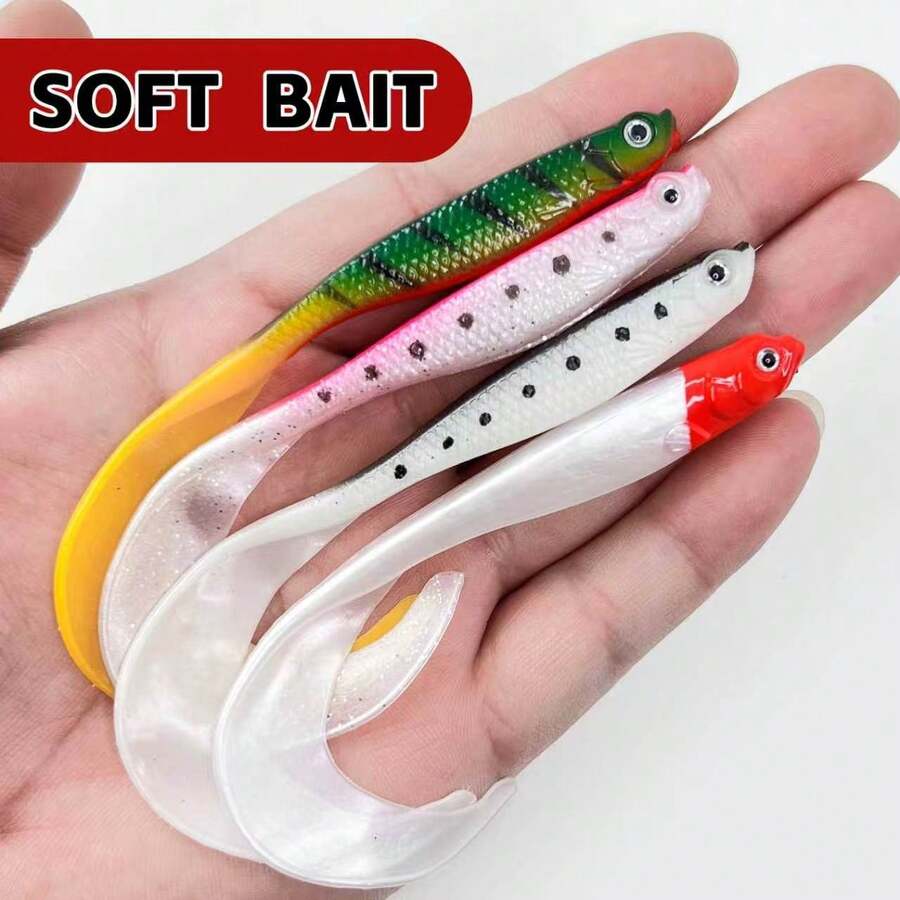 Fishing Soft Lures, Multi-Color Options, Multi-Piece Set, Lure Fishing Bait, Realistic Shape And Swimming Action, Slow Sinking, Suitable For Boat And Shore Fishing - Multicolor - View 1