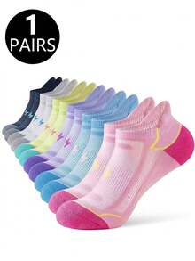 1/6/12 Pairs Sports Short Socks, Suitable For Daily Sports, Running Socks, Fitness Socks - Multicolor - View 11