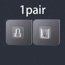Transparent Unmarked Holeless Installation Snap Clips For Hanging Power Outlets And Picture Frame Decor, Suitable For Bathroom, Kitchen, Office - A - View 10