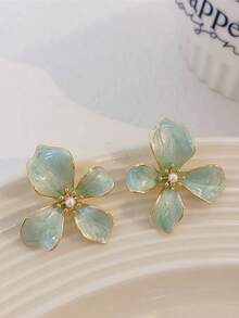 1 Pair Of Fashionable, Personalized, Exquisite And Sweet Earrings Suitable For Women's Daily Commuting ﻿ - Purple - View 2