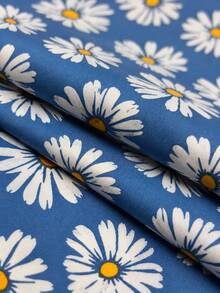 1pc Fresh Daisy Floral Series Fabric, Sewing Decorative Fabric DIY Patchwork Handmade Sewing Material, Pre-Cut Patchwork, Suitable For Quilting DIY And Beginners, Applicable For Handmade Sewing And Patchwork Decorative Material - Multicolor - View 9