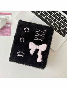 Ballet Style Bow Plush A6 Card Album, Loose-Leaf Inner Pages, Small Card Idol Collection Storage Album, 1pc Bow Star Plush Photo Card Storage Album, Cute Photo Card Storage Box, Photo Card Storage Box - A - View 9