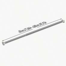 5 Sizes, Stainless Steel Adjustable Closet Rod, Suitable For Wardrobe, Room Divider Curtain Rod, Easy To Install, Suitable For Bathroom, RV, Living Room, Bedroom, Curtain Rod, Closet Hanging Rod, Clothes Drying Rod, Bathroom Accessories - Silver - View 13