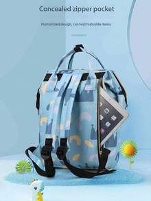 Multifunctional Large Capacity Mom Backpack, With Multiple Pockets, Made Of Waterproof Oxford Fabric, Easy To Carry, Suitable For Moms And Babies, Lightweight Appearance, New Waterproof Portable Backpack Suitable For Dads - Multicolor - View 4