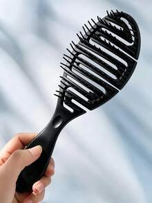 1pc Women's Dual-Use Wet & Dry Hair Brush, Air Cushion Design, Suitable For Scalp And Hair Texture, Dual-Effect For Wet & Dry Hair, Smooth Long Hair, Beauty Comb - Multicolor - View 3