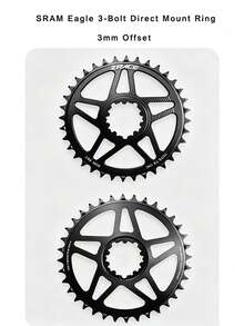 ZRACE 10/11/12速 MTB 鏈輪 7075AL CNC 3mm 偏移量 適用於 3 孔直裝式曲柄組 黑色 - 黑色 - View 3