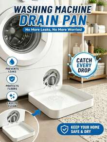 1pc All-In-One Washing Machine Drain Funnel With Lint Filter + Water Drip Tray, Universal Anti-Leak Accessory For Home Washing Machines, Laundry Room Water Accumulation And Moisture Prevention Floor Protection Tool, Practical Home Laundry Care Essential For Renters And Homeowners - A - View 11