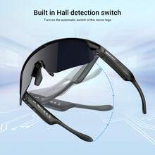 AI Smart Bluetooth Audio Glasses Waterproof Wireless Music Smartglasses With AI Voice Assistant, Mic, Long Battery Life, Clear Sound Earphones Eyewear For Cycling, Sports, Business, Gaming (Unisex) - View 3