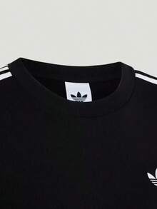 Adidas Kaos Olahraga Lengan Pendek Clover Pria Musim Panas Terbaru 3S TEE - Hitam dan Putih - View 5