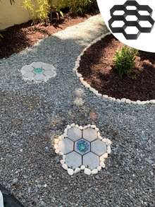 1pc Reusable Plastic Garden Path Maker Mold, DIY Concrete Paving Template For Cement Bricks, Patio Floors And Stepping Stones, Multi-Shape Walkway Mold For Backyard, Balcony, Lawn, Garden And Outdoor Landscaping Projects - Paving Mold - View 10