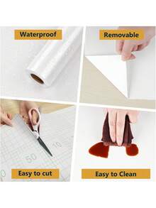 Self-Adhesive Scratch-Resistant Wallpaper, Easy-To-Clean Furniture Renovation Film, Suitable For Wardrobes, Cabinets, Countertops, Tables And Doors - Furniture Decals - View 9
