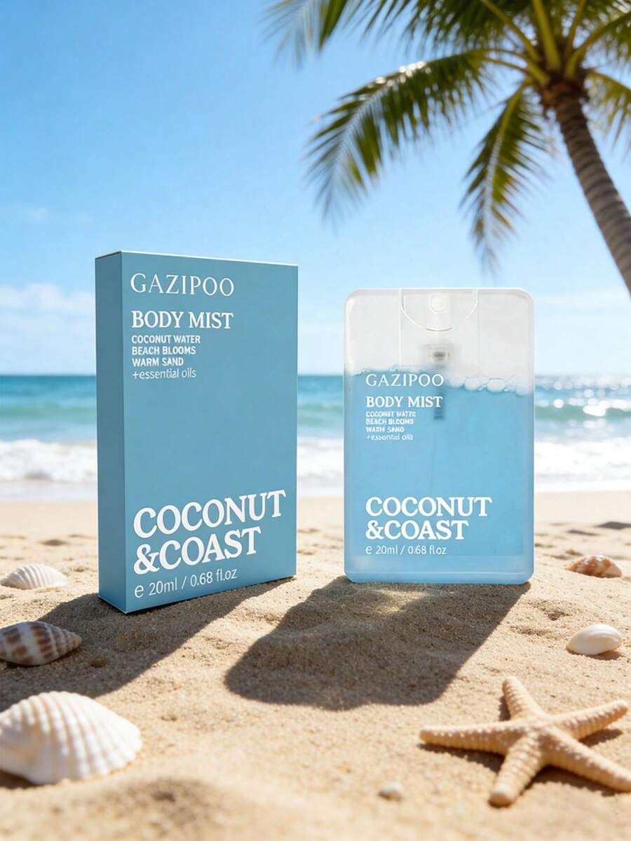 1 Stück Coconut Coast Duftspray, 20ml tragbare Größe, Mischung aus frischer Meeresbrise und Kokosnuss-Aroma, langanhaltend und reichhaltig, hergestellt aus natürlichen Pflanzenextrakten, unverzichtbar für Pendeln und Dates, um Atmosphäre zu schaffen - tragbares Kartenspray, steigert Selbstvertrauen und Charme, auslaufsichere Flasche, perfekt für Valentinstag, Partys und Reisen, das perfekte Geschenk! - Duoxiang - Übersicht 1