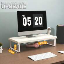 1pc Desktop Computer Monitor Stand Riser, Back To School Essential, Monitor Stand, Desktop Computer Monitor Stand, Office Desk Storage Organizer, Desktop Accessory - Multicolor - View 17
