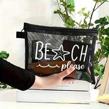 Mesh Makeup Bag Toiletries Storage Pouch Travel Accessories - Multicolor - View 4