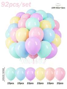 163pcs Macaron Color Pastel Balloon Arch Kit For Birthday Party, Baby Shower, Christening, Gender Reveal Party And Wedding - Multicolor - View 11