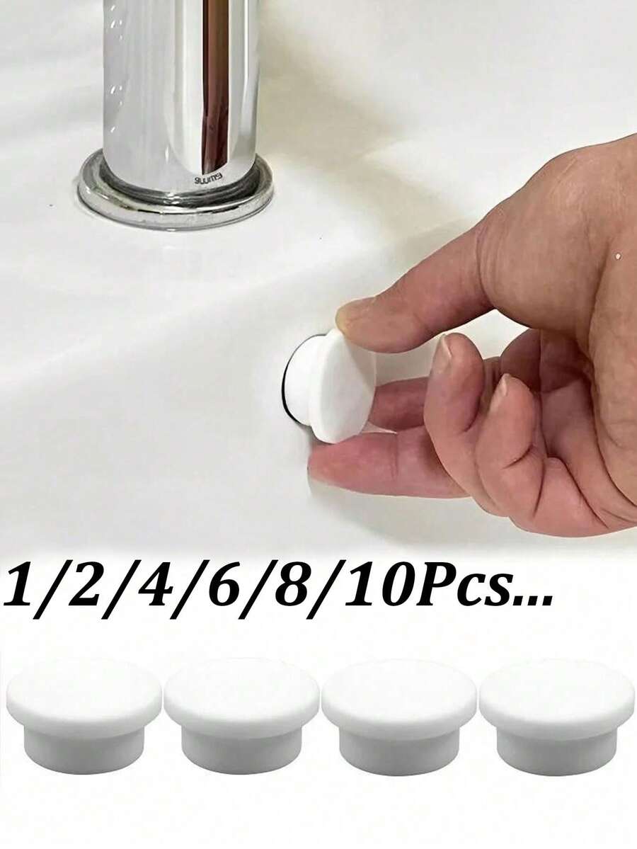 1/2/4/6/8/10件 矽膠水槽溢水口蓋，適用於廚房與浴室，浴缸排水塞，圓形洗臉盆溢水環（適用22-24mm孔徑），派對、婚禮、母親節、父親節禮物，矽膠水槽溢水口蓋－廚房與浴室排水蓋，適用於洗臉盆、浴室