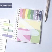 1pc Loose-Leaf Notebook Expansion Sticky Notes Multi-Combination, Multi-Functional Student Use Adhesive Set, This Notebook And Sticky Notes Combination Set Is Convenient To Use. Soft And Elegant Morandi Color, Notebook With Adhesive, Fashionable Design. - Multicolor - View 13