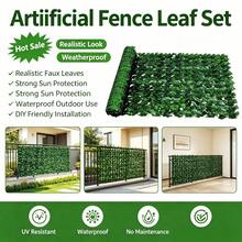 3pcs 100cm X 50cm Artificial Plant Wall Fence, Outdoor Sun Protection Privacy Screen, Garden Balcony Decorative Greenery, Outdoor UV Resistant Anti-Aging - Garden Yard Partition Landscaping Tool - Green - View 9