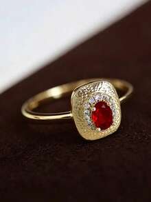 1 pieza Anillo vintage de circonita cúbica para mujeres, joyería para boda, compromiso y fiesta, regalo del Día de San Valentín - 1# - Ver 11