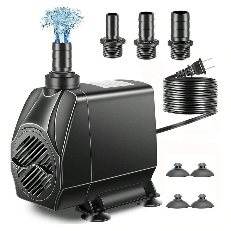 Bomba de Agua Sumergible Fuente Pecera Acuario 3000l/h 65w Zggzeerg - Fijación de accesorios para acuario - Ver 1