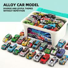 UINLE Baby 22/32/52pcs Children's Alloy Toy Cars - Storage Box Set, Friction-Powered Sliding Cars, Push-Pull Mini Racing Car Models, Kids Toy Cars, Boys Toy Cars, Desktop Racing Toys, Random Pattern Matching, Birthday Gifts, Holiday Gifts, Back To School Gifts For Boys And Girls - Multicolor - View 4
