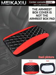 MEIKAXIU PU Leather 3D Embroidered Car Armrest Box Cover 32x19CM Size Dedicated Armrest Box Protector Car Interior Accessories For Women - PU Leather Quilting - View 1