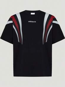 Adidas Clover New Men's Breathable Sports Casual Crew Neck Short Sleeve T-Shirt - Black - View 3