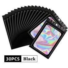 30pcs Holographic Self-Sealing Bags Suitable For Nail Art, Jewelry Display & Eyelash Storage - Plastic Pouches With Holographic Seal, Multi- Rectangular Containers For, Rings, & Showcase, Jewelry Organizers, Gift Bags - View 13