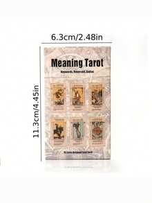 78 Cartas Clásicas con Guía para Principiantes, Juego de Adivinación Portátil, Cartas de Adivinación Navideñas, Regalo de Juego - Multicolor - Ver 8