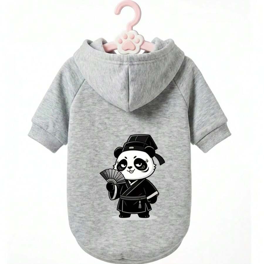 Playful Panda-Shaped Pet Coat, New Spring/Summer Collection, Lightweight And Breathable, Must-Have For Dog Street Style - Grey - View 1