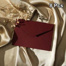 8Pcs Upgraded Thickened Linen Textured Envelopes, 6.34 X 4.41 Inch Large Capacity Mailing Envelopes For Postcard Letter Greeting Card Invitation Bill Sticker Storage, No Seal Stickers - 8Pcs - View 15