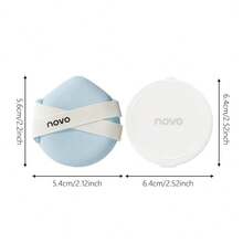 NOVO 2/3個超柔軟水滴形化妝海綿附收納盒，藍色乾濕兩用美妝蛋，柔順無瑕，適用液體、遮瑕膏、乳霜與粉底化妝工具 - 彩色 - 查看 6
