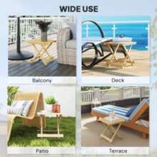 Wooden Foldable Outdoor Coffee Table - T0001-01-13512 - View 4
