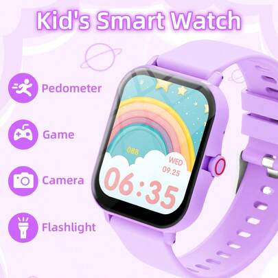 2026 Children & Teens Smart Watch: Compatible With Android/IOS Phones, Suitable For Kids. Equipped With 260mAh Battery, Ideal Gift Choice For New Year, Valentine's Day, Easter, Children's Day, Halloween, Thanksgiving And Christmas