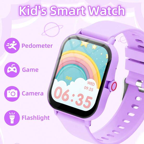 2026 Children & Teens Smart Watch: Compatible With Android/IOS Phones, Suitable For Kids. Equipped With 260mAh Battery, Ideal Gift Choice For New Year, Valentine's Day, Easter, Children's Day, Halloween, Thanksgiving And Christmas