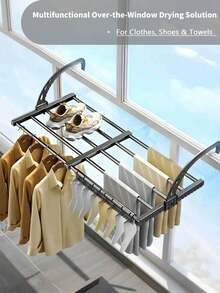 3/2/1pc Foldable Drying Rack With Rotating Sock Holder, Hanging Laundry Drying Rack, No-Drill Space-Saving Multi-Function Drying Rack, Suitable For Socks, Towels, Shirts, Shoes, Bathroom, Balcony, Laundry Room Use - Multicolor - View 11