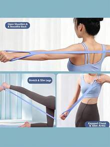 1 buah Tali Elastis Yoga - 4 Warna, Tali Peregang Kebugaran Elastis Premium, Tali Elastis Anti Selip, Bahan Tahan Lama, Cocok untuk Peregangan Punggung, Pembentukan Tubuh, Latihan untuk Pemula, Latihan Kekuatan dan Latihan Fleksibilitas, Cocok untuk Latihan di Rumah, Gym dan Aktivitas Kebugaran di Luar Ruangan - Beraneka warna - View 5