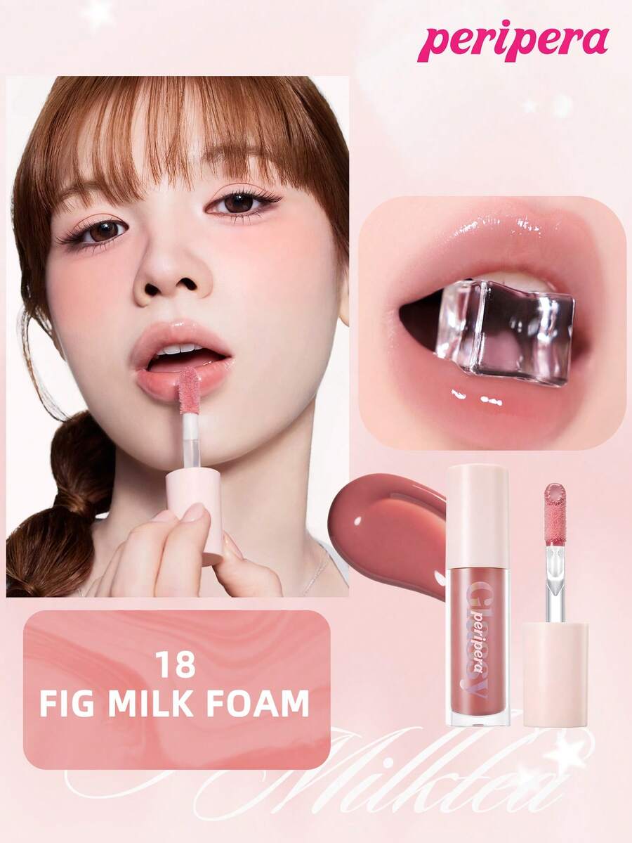 Peripera K-Beauty Ink Glasting 唇釉，純素，含植物萃取油，水感裸色唇釉，鏡面水光唇釉，玻璃感唇釉，豐唇效果，自然保濕，輕盈滋潤，提亮光澤，持久舒適，不黏膩