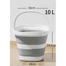10L Thickened Foldable Portable Bucket, Multi-Purpose Storage Bucket, Suitable For Car Washing, Camping, Fishing, Home Cleaning And RV, Space-Saving Home Cleaning Tool - Multicolor - View 12