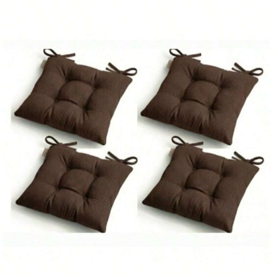 4 paquetes de cojines para asiento de silla Pofidik, 40*40 cm - Extra suaves y cómodos en Turquía - Marrón Mocha - Ver 1