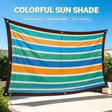 Portable Privacy Sunshade Net With Grommets, Windproof Sun Canopy, Suitable For Backyard Patio, RV Camping And Outdoor Use - Multicolor - View 4