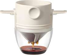LNTJOQXBM Pour Over Coffee Maker, Manual Drip Coffee 250ml Cup With Stainless Steel Mesh Filter, To Clean For Home,Office, Travel, Camping, Portable Coffee Kit (White) - ColorB - View 1