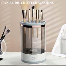 Makeup Brush Cleaner, Auto-Rotating Cozy Luna Brush Cleaner For Deep Cleaning, Upgraded & No Need To Install, One-Click Operation, Suitable For All Of Makeup Brushes (2PCS) - Default-white - View 3