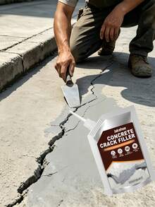 1pc Concrete Crack Filler, Self-Leveling Gap Sealant Base Material, Indoor/Outdoor Universal, Cement Floor Crack Repair, Applicable To Road, Bridge, Building And Other Fields Crack Repair And Filling Work - A - View 1