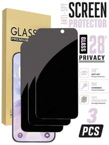 3pcs Full Screen Privacy Tempered Glass Screen Protector, Compatible With IPhone 18Promax/18Pro/17/17 Pro/17 Pro Max/16/16 Plus/16 Pro Max/15/14/13 Series, 9H Hardness Anti-Peeping Anti-Scratch Anti-Fingerprint Bubble-Free Case-Friendly Screen Film - Black - View 38
